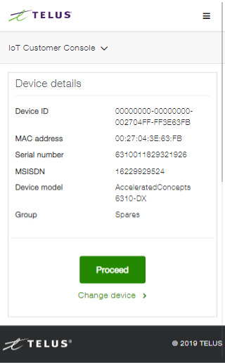 ICC installer app confirm site page