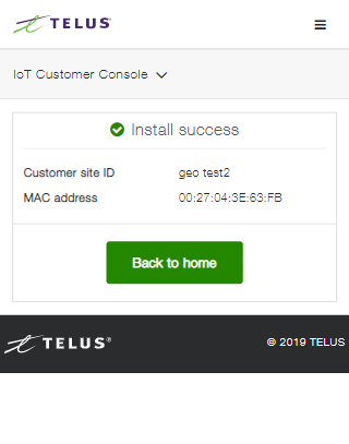 ICC installer app result page   